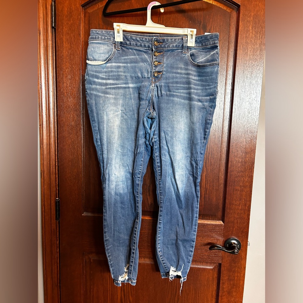 Maurice’s XL Skinny Jeans with Button Front